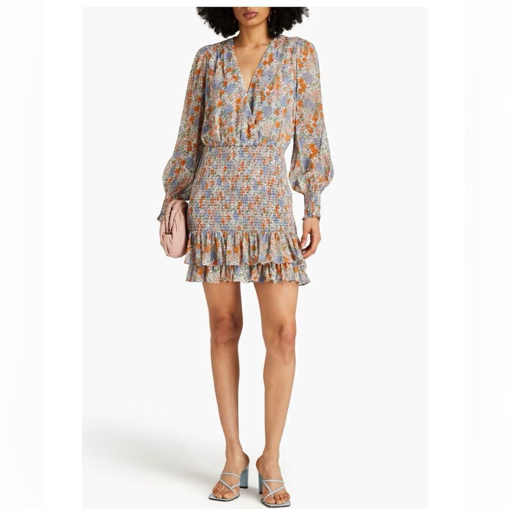 Veronica Beard Floral Silk Seara Minidress